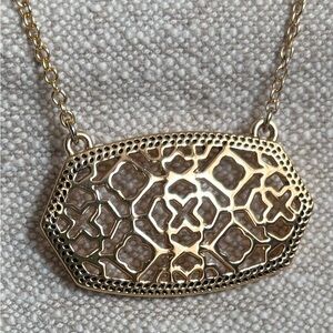 Park Lane Quatrefoil gold tone metal necklace